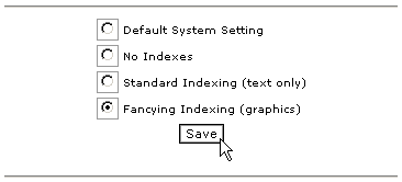 Changing index settings for a directory